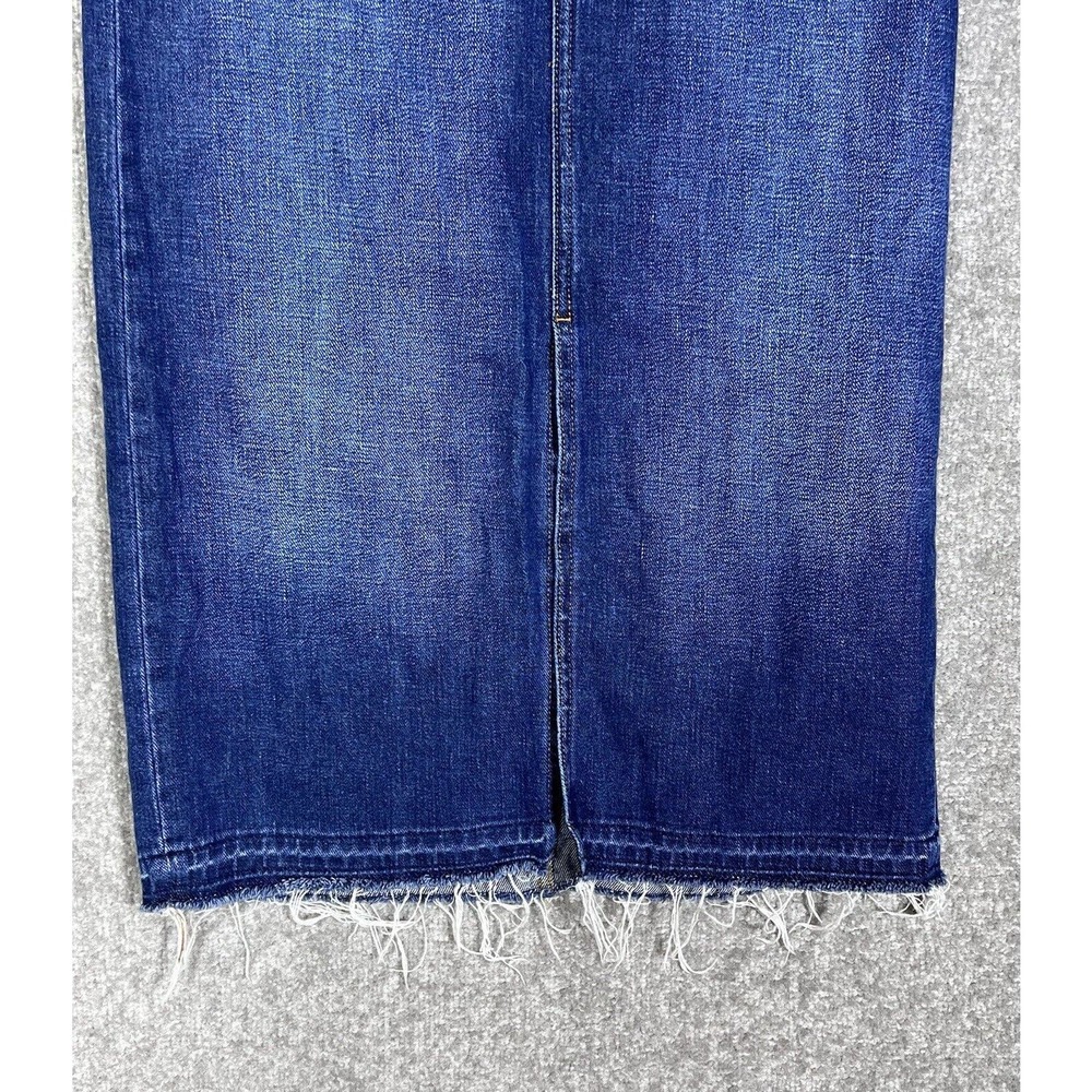 Gap Button Fly Patch Pocket Raw Hem Blue Denim Ma… - image 7